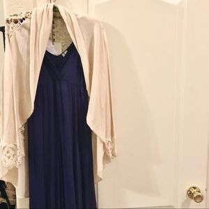 BNWT Cream Draped Crochet Cardigan Size Small